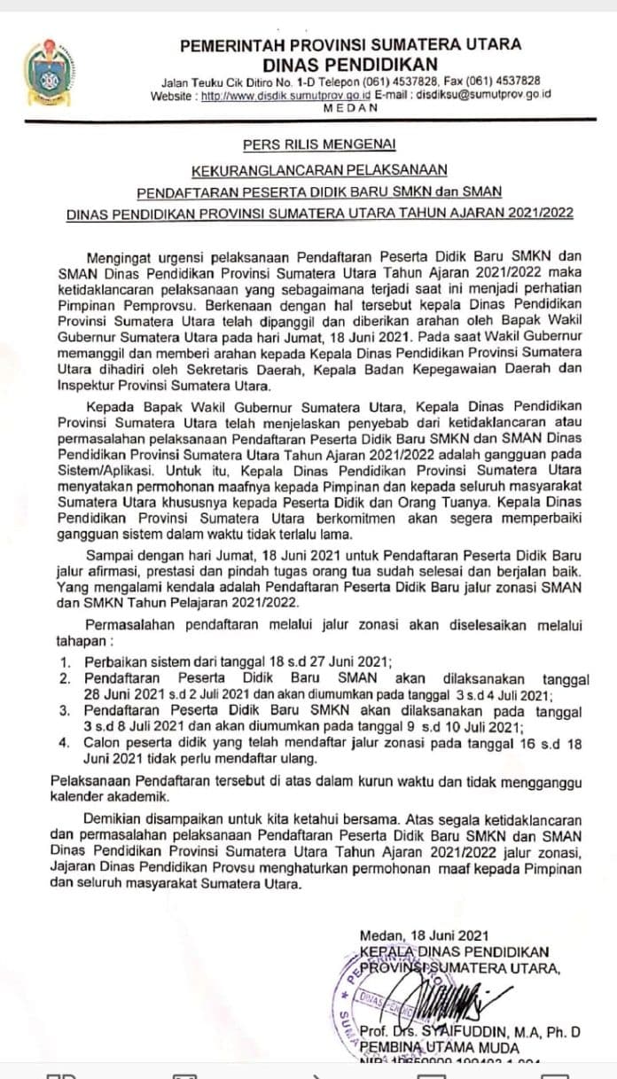 disdik_sumut_ubah_jadwal_ppdb_jalur_zonasi