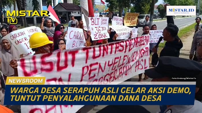 newsroom_warga_desa_serapuh_asli_gelar_aksi_demo_tuntut_penyalahgunaan_dana_desa_