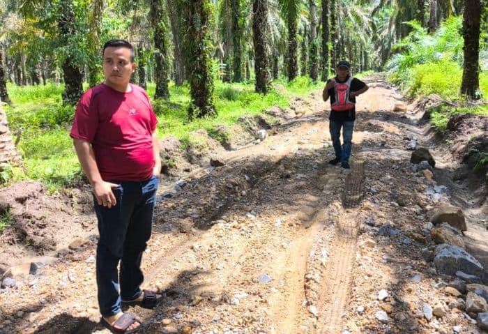 anggota_dprd_labura_perbaiki_jalan_rusak_di_gunting_saga_pakai_dana_pribadinya