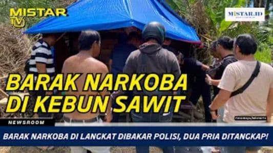 newsroom_barak_narkoba_di_langkat_dibakar_polisi_dua_pria_ditangkap