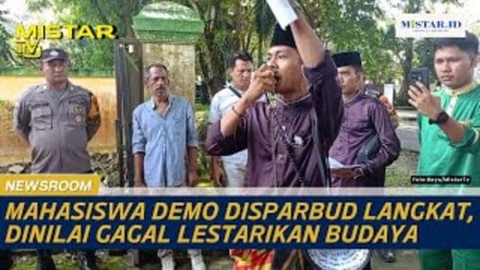 newsroom_mahasiswa_demo_disparbud_langkat_dinilai_gagal_lestarikan_budaya