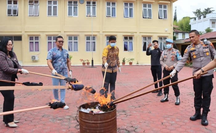 polres_taput_musnahkan_85_kg_ganja_kering_hasil_penangkapan_selama_agustus