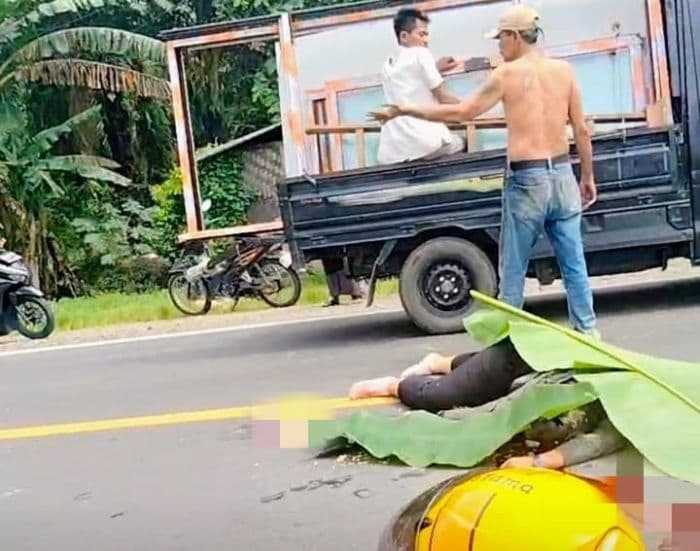 senggol_motor_di_batu_bara_truk_kontainer_lindas_penumpang_hingga_tewas