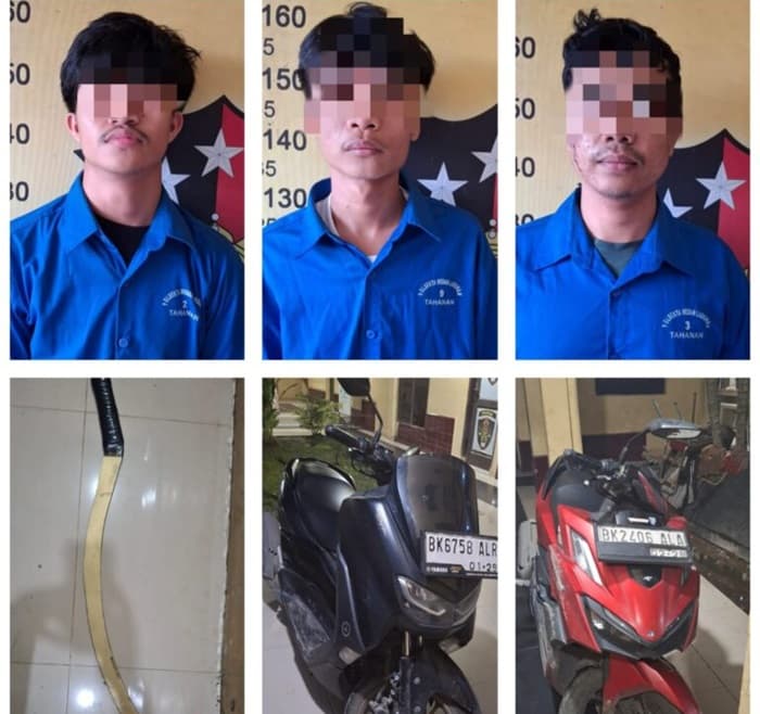 polsek_medan_labuhan_gulung_tiga_kawanan_begal_sadis_pakai_celurit