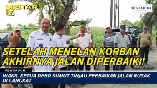 newsroom_wakil_ketua_dprd_sumut_tinjau_perbaikan_jalan_rusak_di_langkat