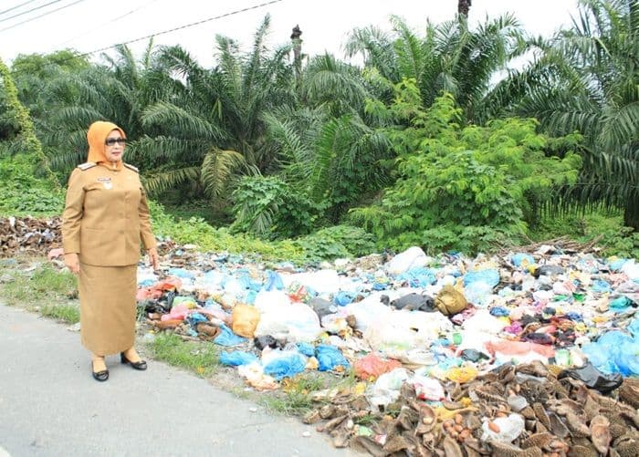 plt_bupati_labuhanbatu_meninjau_timbunan_sampah_begini_imbauannya