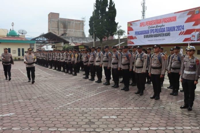 336_personel_polres_tanah_karo_siap_amankan_pilkada