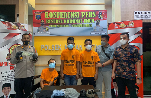 3_pelaku_sindikat_pencurian_mobil_dijebloskan_ke_sel_polsek_medan_kota