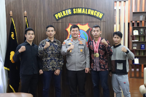 audiensi_pssc_kapolres_dukung_atlet_beladiri_simalungun