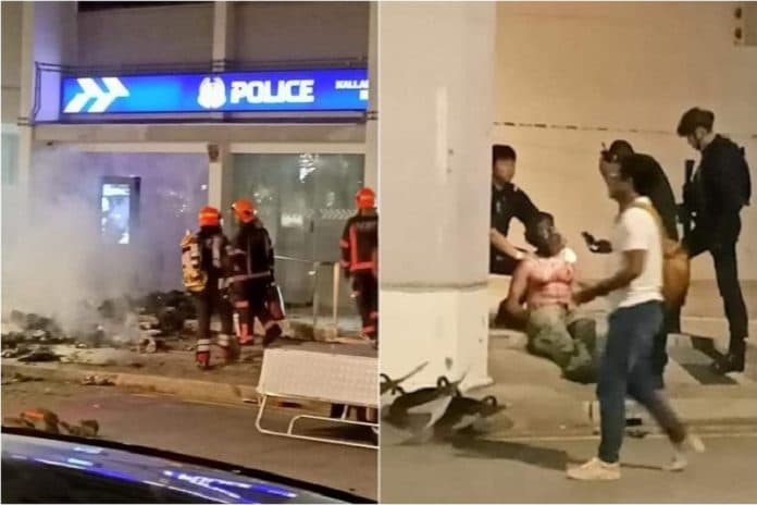 bakar_pos_polisi_singapura_seorang_pria_ditangkap