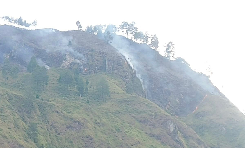 bpbd_simalungun_koordinasi_ke_dishut_sumut_soal_kebakaran_bukit_haranggaol