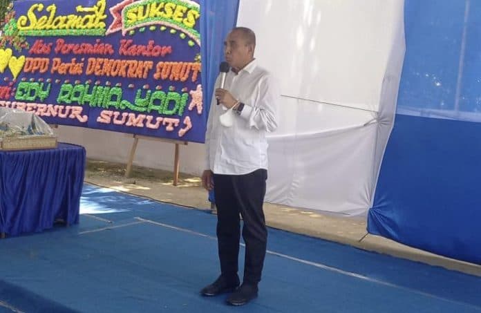 edy_rahmayadi_sindir_golkar_di_peresmian_kantor_dpd_demokrat_sumut