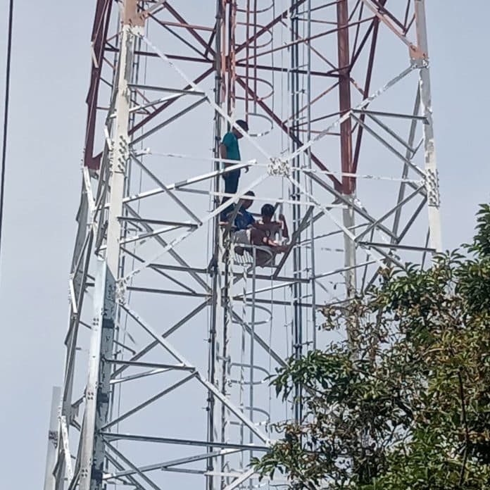 heboh_pria_18_tahun_diduga_odgj_panjat_tower_setinggi_72_m_di_marjandi