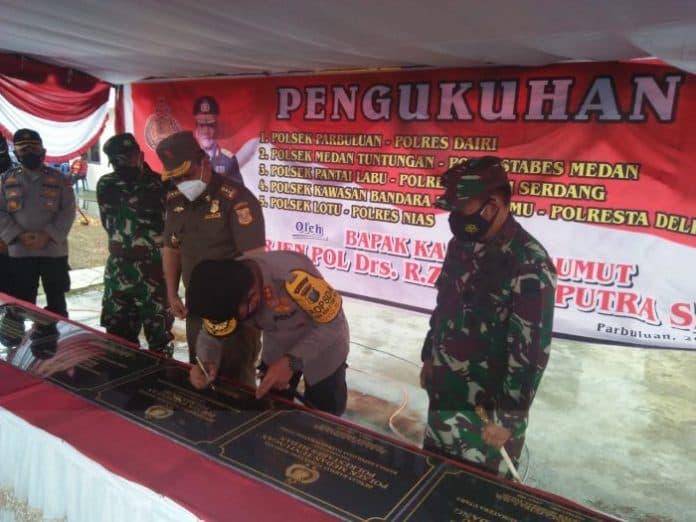kapoldasu_resmikan_polsek_parbuluan_resort_dairi_di_desa_parbuluan