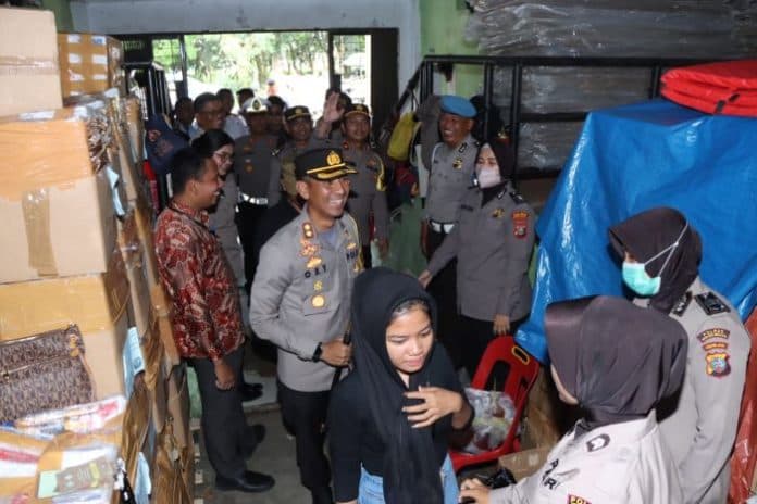 kapolres_sergai_monitoring_gudang_logistik_kpu_sergai