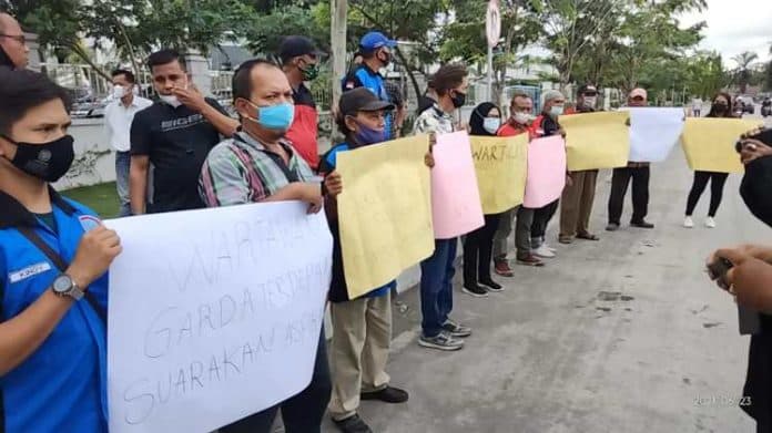 kasus_penembakan_marsal_harahap_puluhan_wartawan_medan_utara_gelar_aksi_solidaritas