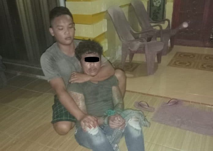 kepergok_curi_sepeda_motor_pria_bertato_diamuk_massa_di_lubuk_pakam