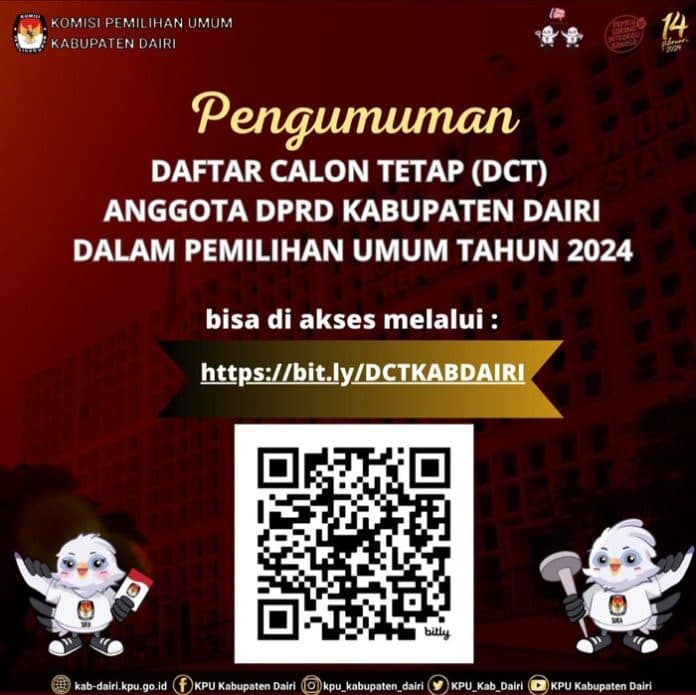 kpu_umumkan_321_jumlah_dct_anggota_dprd_dairi_pemilu_2024