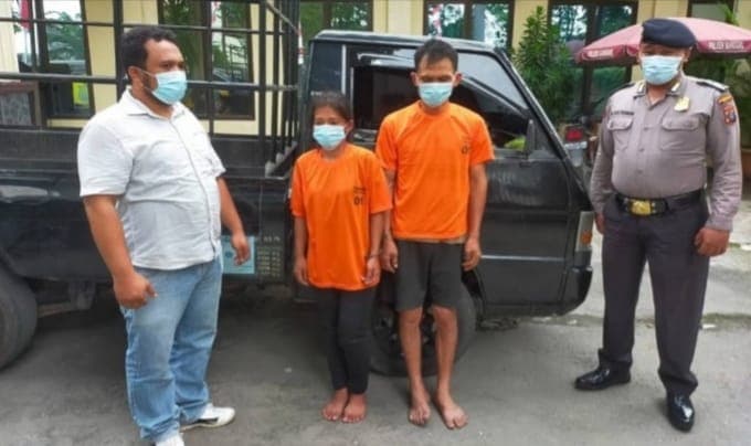larikan_mobil_l300_pasutri_ini_dibekuk_polsek_sunggal