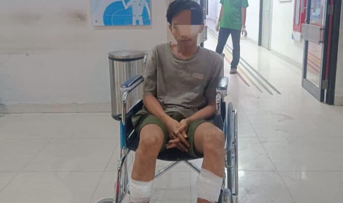 mencoba_kabur_pelaku_curanmor_ditembak_personel_polsek_medan_labuhan