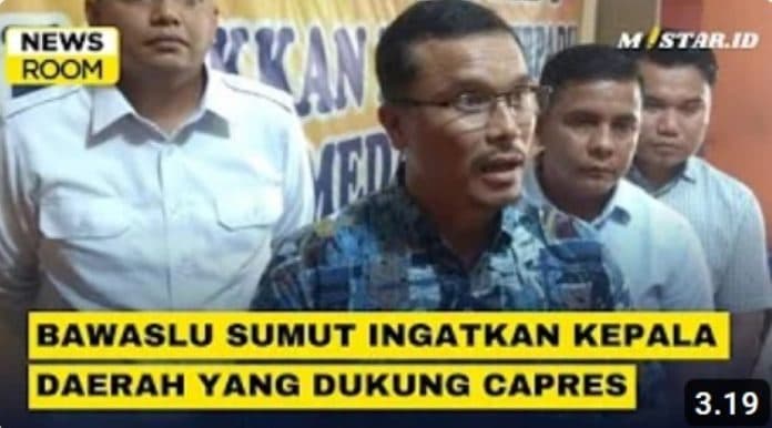 newsroom_bobby_dukung_prabowo_gibran_bawaslu_sumut_diatur_dalam_undang_undang_pemilu