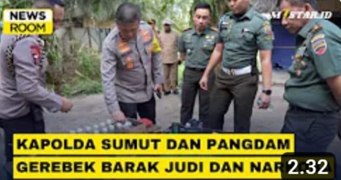 newsroom_kapolda_sumut_dan_pangdam_gerebek_barak_judi_dan_narkoba