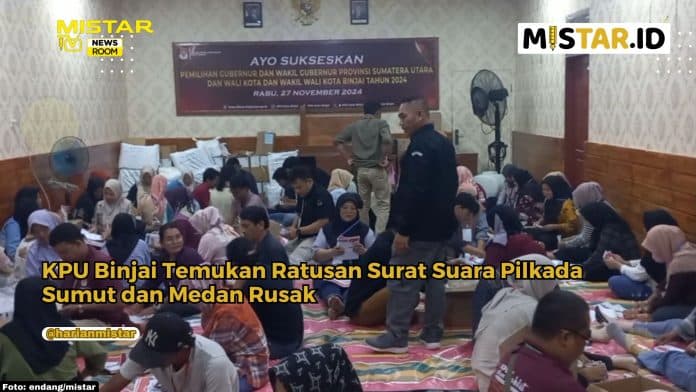 newsroom_kpu_binjai_temukan_ratusan_surat_suara_pilkada_sumut_dan_medan_rusak