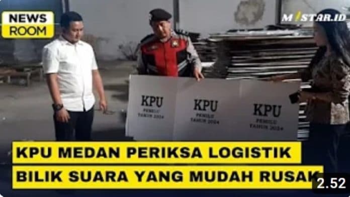 newsroom_kpu_medan_terus_periksa_logistik_bilik_suara_yang_mudah_rusak