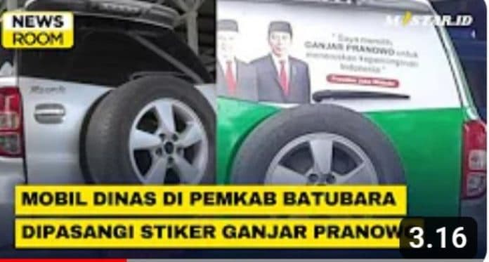 newsroom_mobil_dinas_di_pemkab_batubara_dipasangi_stiker_ganjar_pranowo