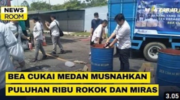 newsroom_ratusan_ribu_batang_rokok_dan_ribuan_miras_dimusnahkan_bea_cukai_medan