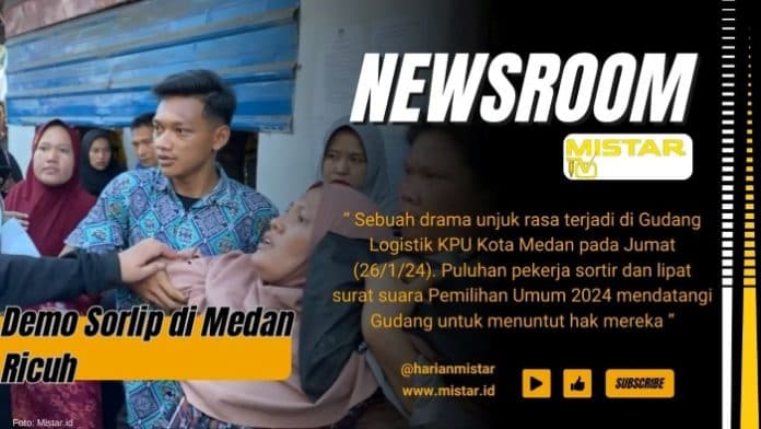 newsroom_unjuk_rasa_sorlip_surat_suara_di_gudang_logistik_kpu_medan_ricuh
