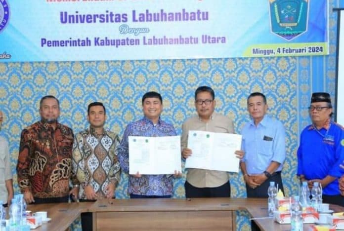 pemkab_labura_dan_ulb_jalin_mou_bidang_pendidikan