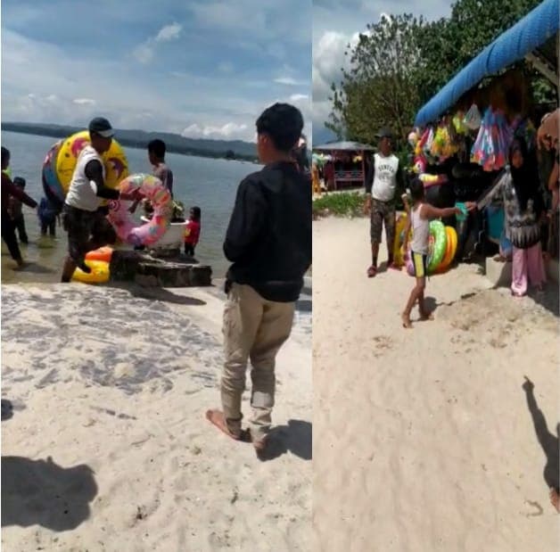 pengunjung_pantai_pasir_putih_parparean_tobasa_keluhkan_sewa_ban_pakai_hitungan_jam
