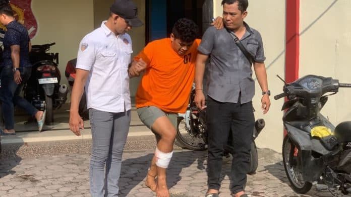 polsek_helvetia_tembak_kaki_pelaku_spesialis_bongkar_rumah