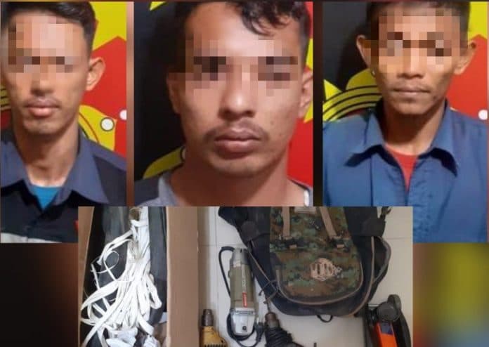 polsek_indrapura_ringkus_3_dari_4_tersangka_pencuri_kabel_milik_pt_iaa_kuala_tanjung