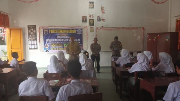 pon_xxi_aceh_sumut_polres_sergai_sosialisasi_pengalihan_arus_lalin_dan_penutupan_sementara