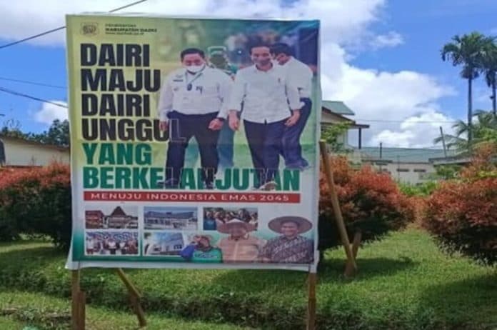 sekda_minta_baliho_dan_spanduk_gambar_eddy_kelleng_berlogo_pemkab_dairi_ditertibkan