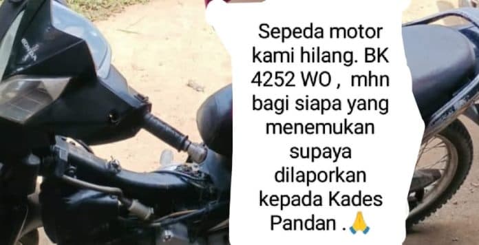 sepeda_motor_milik_nainggolan_hilang_kades_pandan_dairi_imbau_warga_agar_selalu_waspada