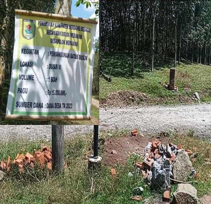 terkendala_izin_pembangunan_batas_dusun_vi_bajering_senilai_rp_15_juta_hancur
