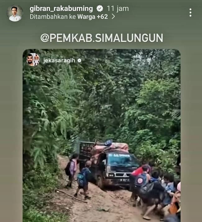 wapres_gibran_repost_status_ig_jeka_saragih_soal_kondisi_jalan_di_simalungun
