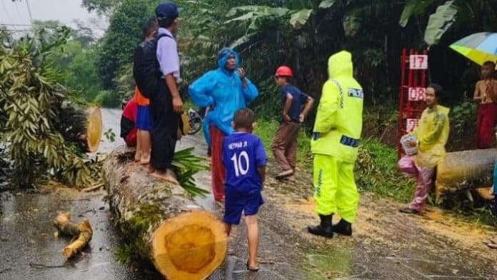 warga_gotong_royong_dengan_polri_bersihkan_pohon_tumbang_yang_menutup_jalan_di_tapsel