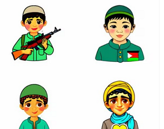 whatsapp_ai_tampilkan_stiker_anak_pegang_senjata_untuk_keyword_palestine